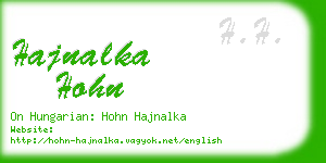 hajnalka hohn business card